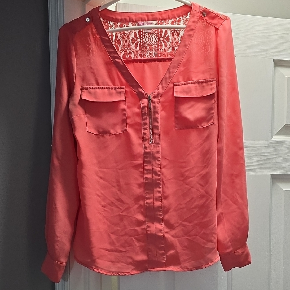 Candies Elegant Coral Blouse